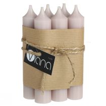 Prodotto Candele bastoncino corto colore rosa chiaro 21×110mm 6 pz