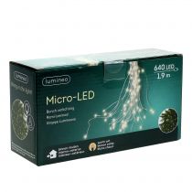 Prodotto Fascio di luci a LED per interni ed esterni 640 1,9 m argento/bianco caldo