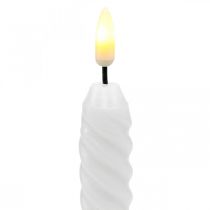 Candele LED timer bianco vera cera per batteria 25 cm 2 pezzi