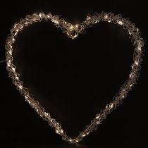 Prodotto Lampada decorativa a forma di cuore in metallo a LED da appendere, bianco caldo, 30 cm