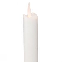 Prodotto Candele a LED in bastoncino di cera bianche per batteria 24 cm 2 pezzi