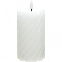 Candela a LED con timer bianco bianco caldo vera cera Ø7,5cm H15cm