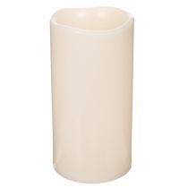 Prodotto Grande candela a LED a batteria con timer, luce bianca calda, per esterni, 25 cm