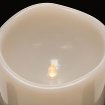 Prodotto Grande candela a LED a batteria con timer, luce bianca calda, per esterni, 25 cm