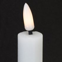 Prodotto Candele LED bianche coniche in cera bianco caldo 24,5 cm 2 pezzi