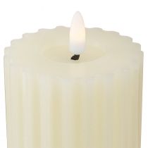 Prodotto Candele LED con timer candele con scanalatura di cera 7,5/10 cm crema 2 pezzi