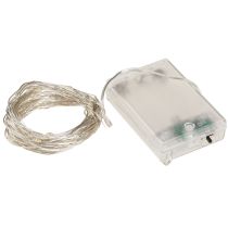 Prodotto Catena luminosa a LED 100 Micro LED bianco caldo timer 4 pezzi