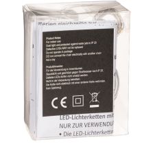 Prodotto Luci decorative a batteria per interni, luce bianca calda, 10 LED, lunghezza 1 m, 6 pezzi