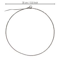 Prodotto Anello LED per sospensione in metallo 110L bianco caldo per interni Ø35cm