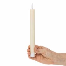 Prodotto Candela a cono a LED bianca con luce bianca calda, 24 cm, con timer, 2 pezzi