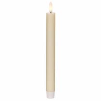 Prodotto Candela a cono a LED bianca con luce bianca calda, 24 cm, con timer, 2 pezzi