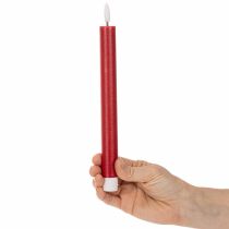Prodotto Candela a cono a LED, rossa con luce bianca calda, 24 cm, 2 pezzi