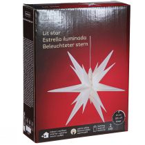 Prodotto Batteria timer stella LED 3D bianca esterno Ø30cm H74cm