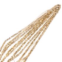 Prodotto Stella decorativa a LED in filo metallico, da appendere, 20 LED, luce bianca calda, per interni, 22 cm