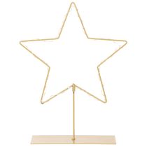 Prodotto Stella con 50 LED, decorazione da tavolo in metallo, a batteria, per uso interno, 33 cm