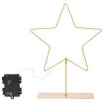 Prodotto Stella con 50 LED, decorazione da tavolo in metallo, a batteria, per uso interno, 33 cm