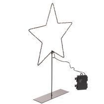 Prodotto Stella a LED con vano batterie su supporto per davanzale e tavolo, 46 cm