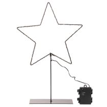 Prodotto Stella a LED con vano batterie su supporto per davanzale e tavolo, 46 cm