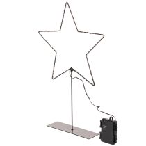 Prodotto Stella a LED con vano batterie su supporto per davanzale e tavolo, 46 cm
