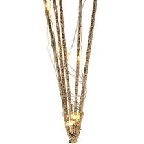 Prodotto Stella decorativa a LED in filo metallico, decorazione da appendere per interni, 40 LED, luce bianca calda, 42 cm