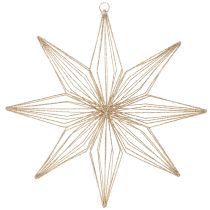 Prodotto Stella decorativa a LED in filo metallico da appendere, per uso interno, alimentata a batteria, 51 cm