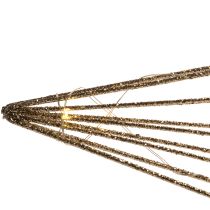 Prodotto Stella decorativa a LED in filo metallico da appendere, per uso interno, alimentata a batteria, 51 cm