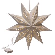 Prodotto Decorazione natalizia a LED a forma di stella da appendere, luce bianca calda, per interni, 38 cm