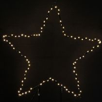 Prodotto Stella LED in metallo da appoggio 100 Micro LED bianco caldo Ø37cm