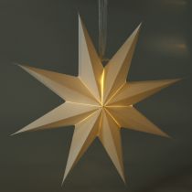 Prodotto Stella LED sospesa con timer, luce bianca calda, per esterni, 38 cm