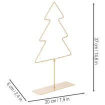 Prodotto Sagoma di albero di Natale con 60 LED bianco caldo per decorazione da tavolo in interni, 37 cm