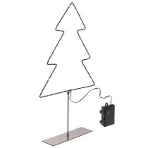 Prodotto Albero di Natale a LED, alimentato a batteria, decorazione da tavolo per interni, 47 cm