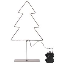 Prodotto Albero di Natale a LED, alimentato a batteria, decorazione da tavolo per interni, 47 cm