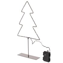 Prodotto Albero di Natale a LED, alimentato a batteria, decorazione da tavolo per interni, 47 cm