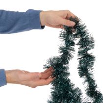 Prodotto Ghirlanda natalizia di tinsel con 60 LED e timer, per esterni, 3 m
