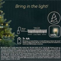 Prodotto Ghirlanda natalizia di tinsel con 60 LED e timer, per esterni, 3 m