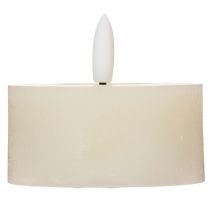 Prodotto Candela a LED, luce bianca calda, effetto tremolante e timer, vera cera, funzionamento a batteria, 7 cm, 2 pezzi