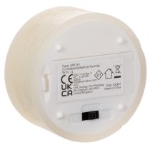 Prodotto Candela a LED, luce bianca calda, effetto tremolante e timer, vera cera, funzionamento a batteria, 7 cm, 2 pezzi