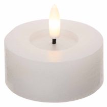 Prodotto Candele LED XL Tealight, cera vera, bianco caldo, con timer, 6 cm, 2 pezzi