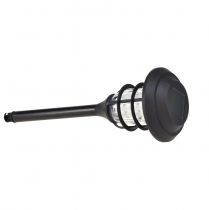 Prodotto Torcia LED da giardino solare nera bianca calda H42 cm
