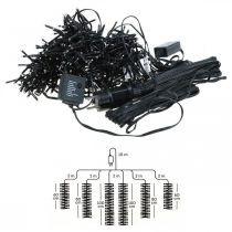 Prodotto Cascata di luce con effetto neve, decorazione invernale Avvento, luci LED 6 fili bianco freddo 480 L60/80/100cm