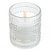 Candela a LED in cera a colonna Lanterna a LED Ø8,5cm H10cm