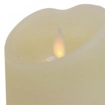 Candela LED a colonna in cera bianco caldo Ø7,5cm H10cm