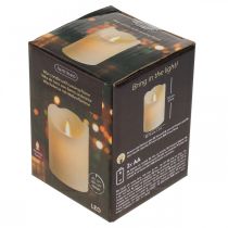 Prodotto Candela LED a colonna in cera bianco caldo Ø7,5cm H10cm