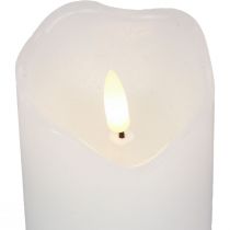 Candela LED con timer Candela a colonna in vera cera Ø7cm A9cm
