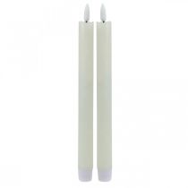 Candele LED in cera color crema per batteria Ø2cm 24cm 2pz