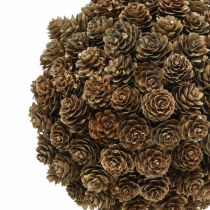 Decorazione a sfera cono di larice con cono per appendere la natura Ø20cm