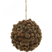 Decorazione a sfera cono di larice con cono per appendere la natura Ø20cm
