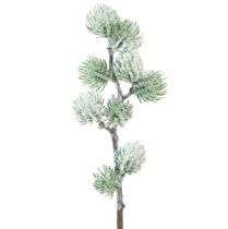 Ramo di larice artificiale ramo decorativo verde con neve L25cm