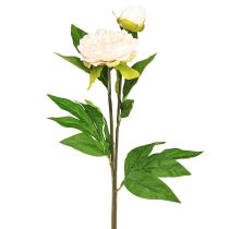 Prodotto Peonie artificiali lunghe fiori artificiali crema 70 cm 3 pz