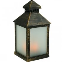 Lanterna LED con Timer Deco Lanterna Vintage Oro H23cm